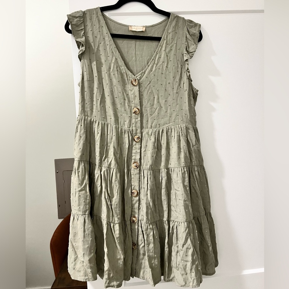 Altar'd State Olive Green Mini Dress